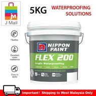 NIPPON PAINT FLEX 200 ARCYLIC WATERPROOFING (5KG) / (20KG) - WHITE / GREY