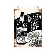 RUM Retro Style Metal Tin Wall Sign Vintage Door Plaque Man Cave Pub Bar Club Shed Kitchen Home Deco