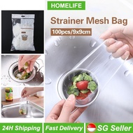 100pcs Kitchen Sink Net Filter Sink Basket Bag Drain Strainer Filter Net Prevent Clogs 9cmx9cm filter screen