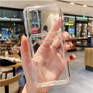 Transparent Soft Phone Case With Card Holder For Vivo V30 V29E V27E V23E V21E Y91 Y93 Y95 Y21S Y33S Y15A Y16 Y27 Y36 Y35 Y22 Y55 Y75 Y51A Y31 Y52 Y72 Y12 Y15 Y17 Y20 Y20i Y20S Y20A
