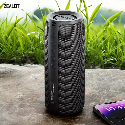 Zealot-S51 Protable Bluetooth Speaker Enhanced Bass Portable Speaker with 12H Playtime,IPX5 Waterpro