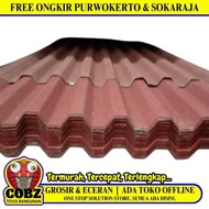 0.3MM x 75CM x 4M / NM Seng Spandek Galvalum Pasir Gel Kecil Merah Lbr