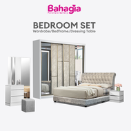 ✨ Free Delivery & Install ✨ White Bedroom Set 6x8 or 8x8 Queen or King - Dressing Table - Wardrobe -