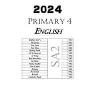 2024 Primary 4 SA2 Primary School Exam Paper