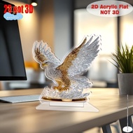 [LI] 1Pcs New Flapping Eagle 2D Table Decoration Modern Animal Vase Figurine Acrylic Flat Ornament F