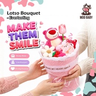 🐮MOO BABY Lotso Plush Bouquet Lotso Bouquet Bunga Lotso Birthday Gift Bouquet Doll Lotso Gift Lotso 