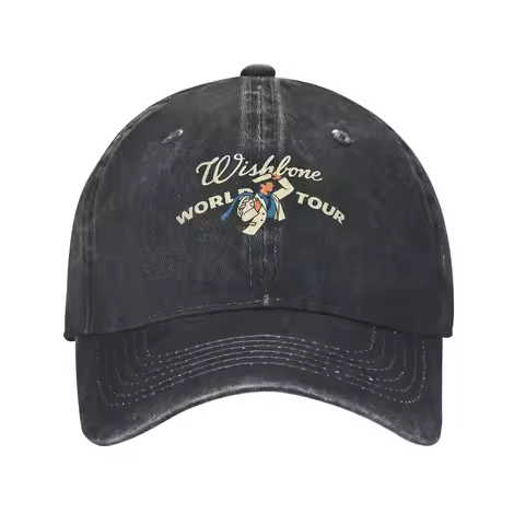 Conan Gray Wishbone World Tour 2026 Baseball Cap Distressed Denim Washed Headwear for Men Women Acti