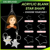 Acrylic Star Shape DIY Keychain / Star Acrylic DIY Shape Keychain / DS Brand M3