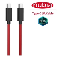 【คลังสินค้าพร้อม1M 】สำหรับ5A Nubia RedMagic ดั้งเดิม Type-C ถึง Type-C สายเคเบิลข้อมูลการชาร์จอย่างร