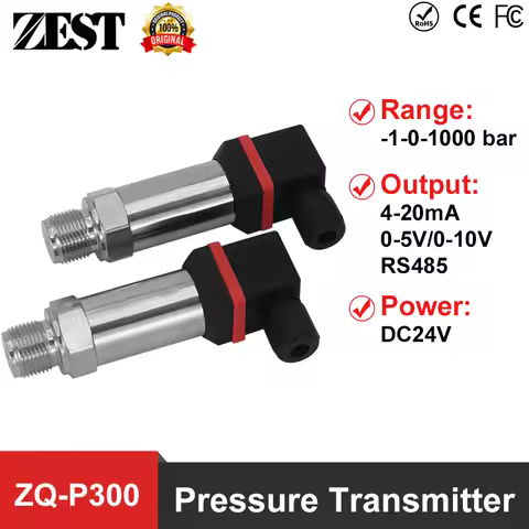 Pressure Transmitter Sensor Range -1-0-1000bar 4-20ma 0-10V RS485 0-5V Output Oil Water Gas Liquid P