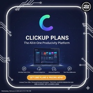 ClickUp –  Enterprise Plan + $3000 Credits - 12MONTHS - 299.90SGD