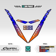 SUZUKI STRIPING CRYSTAL TUNE MOTIF X16 STICKER CRYSTAL TUNE CUSTOM STICKER ORIGINAL CRYSTAL MOTORCYC