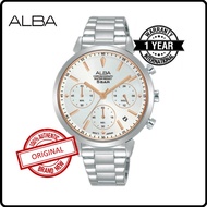 ALBA Ladies FASHION Chronograph Stainless Steel Date Watch VD53-X378SPE