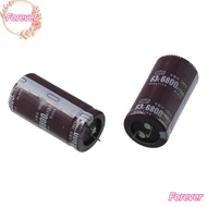 FOREVER 2pcs Electrolytic Capacitor Set, 63V 6800uF 25 × 50mm, Long Life Capacitor Component Electro