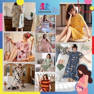 Women Dress Pyjamas Short Sleeve Nightdress Sleepwear Baju Tidur Wanita Pajamas Women (WP002)