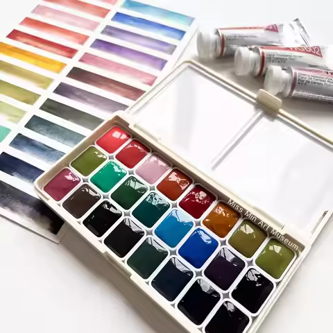 Holbein Artists' Watercolor Granulating Colors 24 Colors 1ml HWC Transparent acuarela Professional p