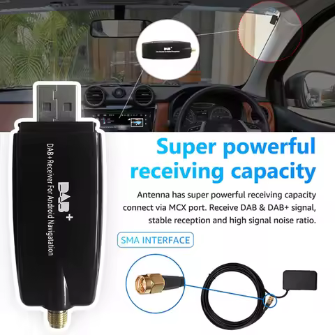 DAB+ USB Android Car Radio Plus Antenna Amplifier Receiver Auto Tuner Box Adapter Signal Booster Don