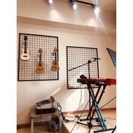 Grid Jaring Besi Hiasan Dinding Foto Gaya Perindustrian Pembahagian Jaring Wayar Besi Besi Seni Grid