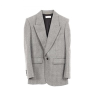 SAINT LAURENT PARIS 西裝外套 羊毛 灰黑色 #F36 二手男式