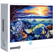 Ready Stock Ocean Underwater World Marine Life Dolphin Sea Jigsaw Puzzles 1000 Pcs Jigsaw Puzzle Adult Puzzle Creative Gift