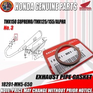 ✸TMX150 SUPREMO/TMX125/155/ALPHA EXHAUST PIPE GASKET (HPI) (Genuine: 18291-MN5-650)