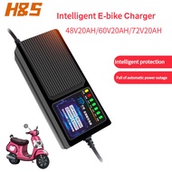NEW Intelligent Ebike Charger 48V20AH 60V20AH 72V20AH For Battery Lead Acid Battery Charger Smart