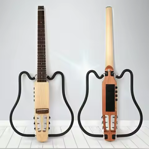 Folding Folk Guitar Portable Travel Headless Guitar Beginner Practice Silent Guitars Adults Multifun