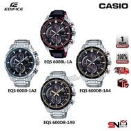 Casio Edifice Men Watch Multi Hands Tough Solar Quartz Analog Watch Jam Tangan Lelaki EQS-600BL EQS-