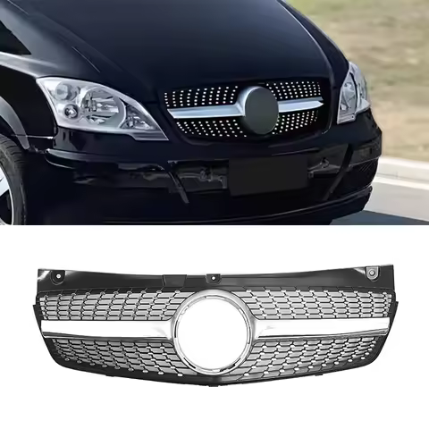 Diamond Style Front Inlet Grille Radiator Grill Upgrade For Mercedes-Benz W639 Viano/Vito 2011 2012 