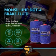 Monsil Brake Fluid Brake Oil UHP DOT 4 Minyak Brake Dot 4 1 Liter Brake Fluids Brake Oil 1L Minyak B