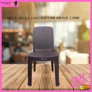 6 PCS JOLLY PLASTIC RATTAN CHAIR / RATTAN CHAIR / SET OF RATTAN CHAIR / DINING CHAIR