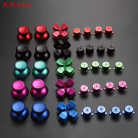 Metal Dpad ABXY Buttons for PS4 Controller Custom Replacement Aluminum Analog Stick Joystick for PS4