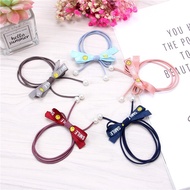 PK6814 - smile ribbon hair tie with short tassel bow
