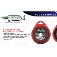 IKAN TOMAN STAINELESS STEEL NYLON COATED WIRE 10M TALI PANCING