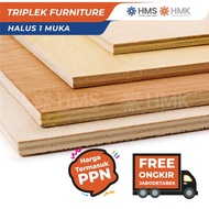 Triplek Furniture / Multiplek Meranti 12mm 4x8(122x244cm)-1 muka halus