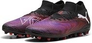 Unisex Future 8 Pro Mg Football Boots, Puma Black PUMA White Glowing Red, 10 US
