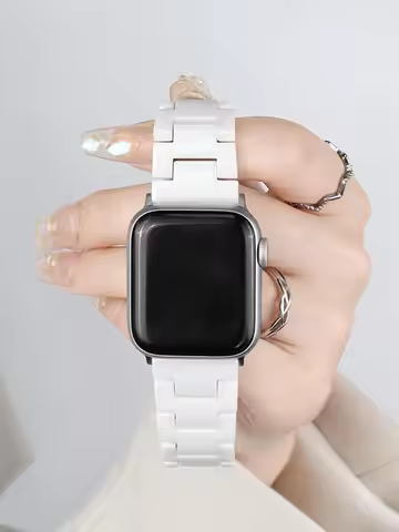 Ceramic Band for Apple Watch Strap 44mm 40mm 45mm 49mm 42mm 38 Stainless steel butterfly bracelet iW