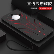 Honor X60 Phone Case x60pro New Style Silicone Soft Case Premium Mecha Red Huawei honor Shock-resist