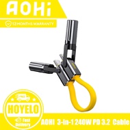 AOHI Prometheus Titanium 3-in-1 240W PD 3.2 Charging Cable For Daily Portable