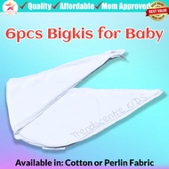6pcs Bigkis for Newborn COTTON or PERLIN Fabric Baby Essential Belly Binder Tummy Triangle Tie Knot 