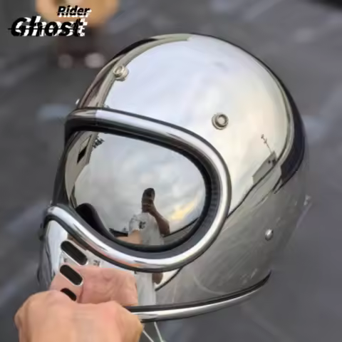 Retro Motorcycle Helmets Handmade Fiberglass Helmets DOT Classics Cafe Racer Casco for YAMAHA MT-03 