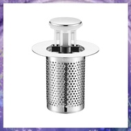 [P K A M] Bathroom Sink Stopper for 1.3-2.1 Inch, Sink Drain Filter with Removable Filter Basket Hai