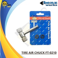 benz Werkz Tire Air Chuck FT-0210 Short T-Shaped Inflator Head BZ-5210 Tire Air Chuck Short T Model 