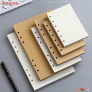 BANANA1Z6 80Sheets Notebook Refill Paper, Horizontal Line/Blank Kraft Paper Loose Leaf Paper, Durabl