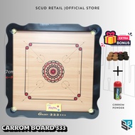 Carrom Board 333 Golden (FREE CARROM POWDER)