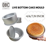 【Ready Stock】Live Bottom Cake Mould  4/6/7/8 inches chiffon cake Round Cake Mould Flexible Bottom活底圆