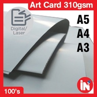 Art Card 310gsm - 100pc A5/A4/A3/A3+ Gloss Coated Card for Print Book Magazine Cover