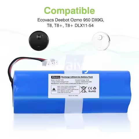 5600mAh Battery Replacement For ecovacs T5 T8 T9 T10 T20 DLX11 DLX13 DLN12 X1 X1omni X1 Deebot Ozmo 