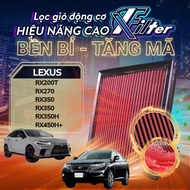 Lexus Engine Air Filter RX200t, RX270, RX350, RX350, RX350h, RX450h+ . High performance Xfilter air 