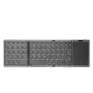 New Ready Stock B089T Foldable Bluetooth Keyboard Rechargeable with Touchpad B089T(Grey)/B089T (Blac